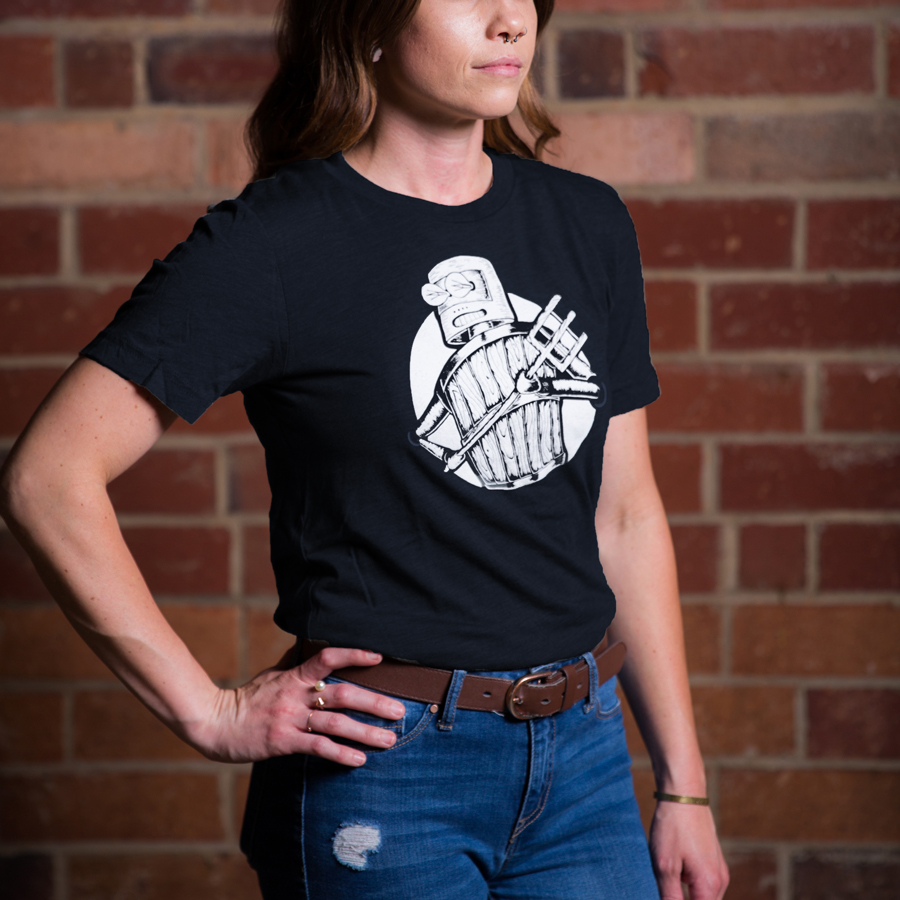 Short Sleeve Black Robot T-Shirt