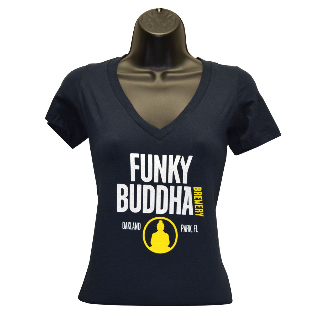 Navy V-Neck T-Shirt | Funky Buddha 