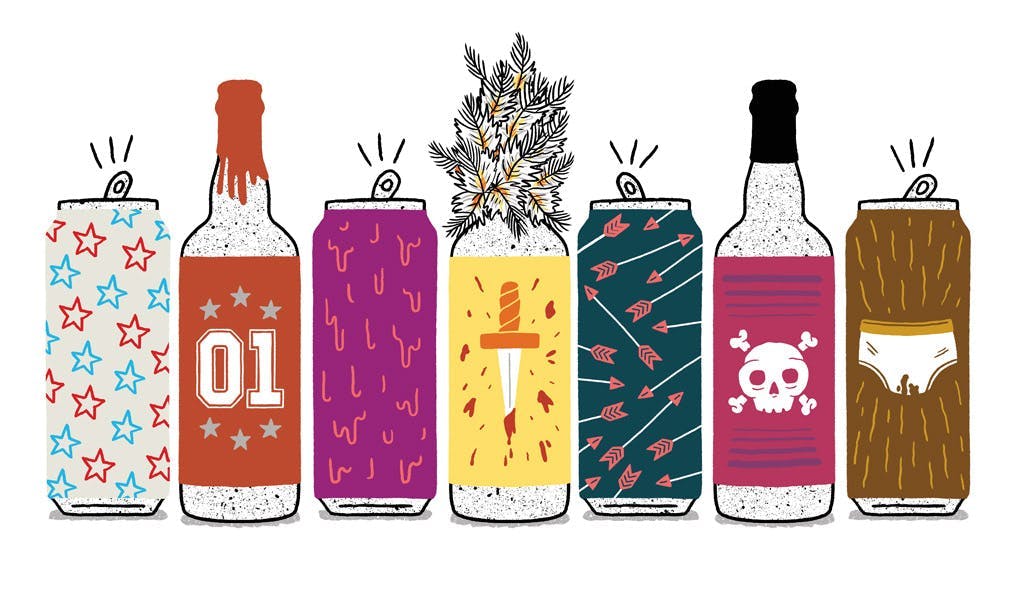Against the grain beer labels