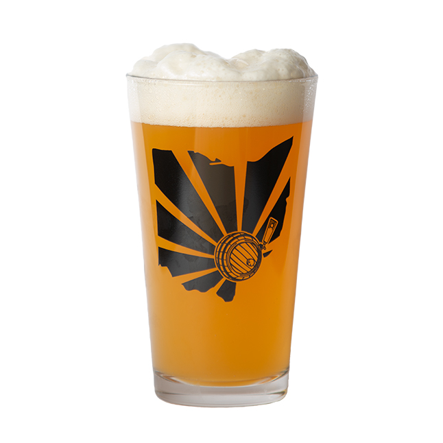 16 oz. Jackie O's Black Pint Glass