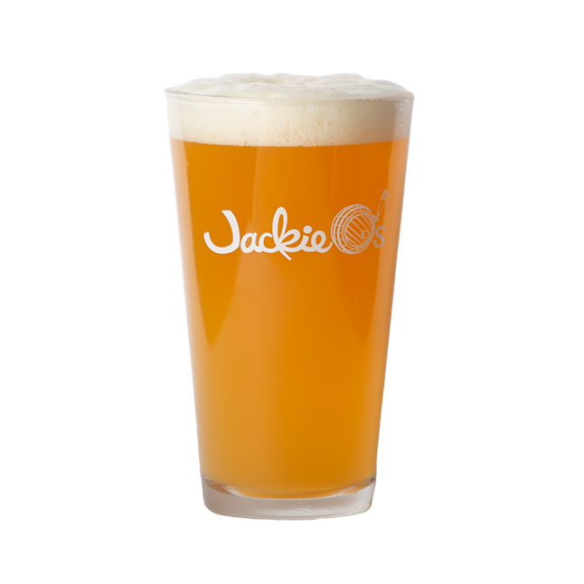 16 oz. Jackie O's White Pint Glass