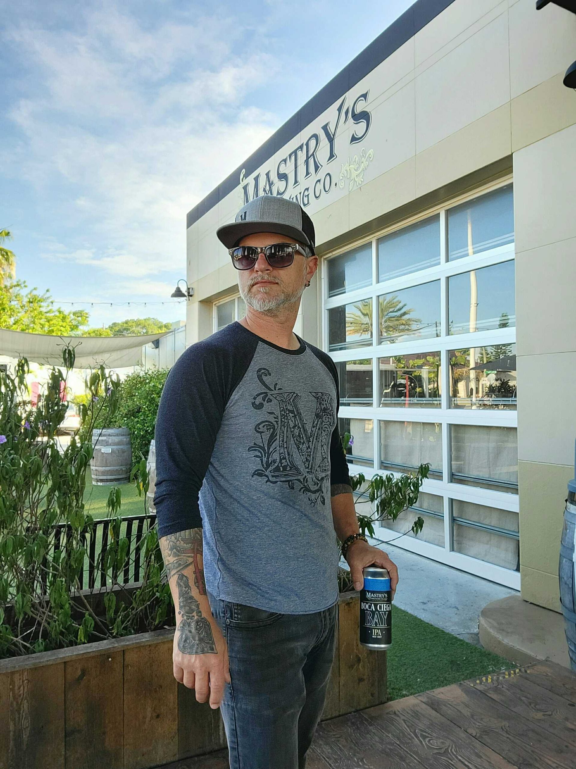 M Baseball Shirt, Heather/Black