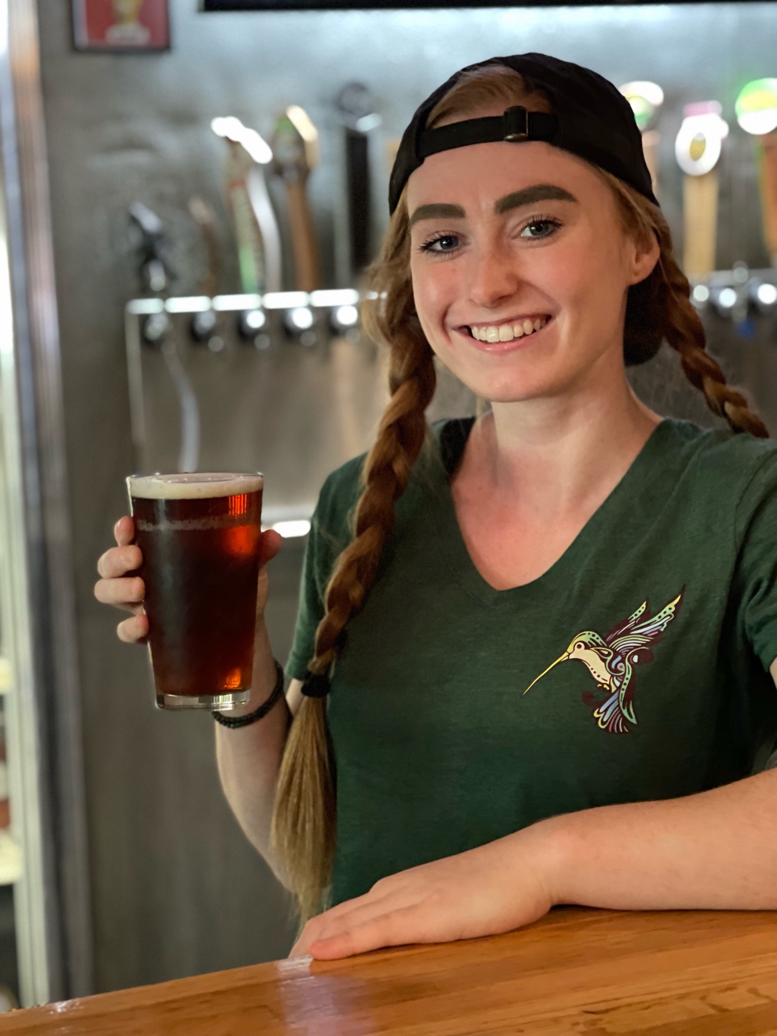 Womens V-Neck (Forest Green)