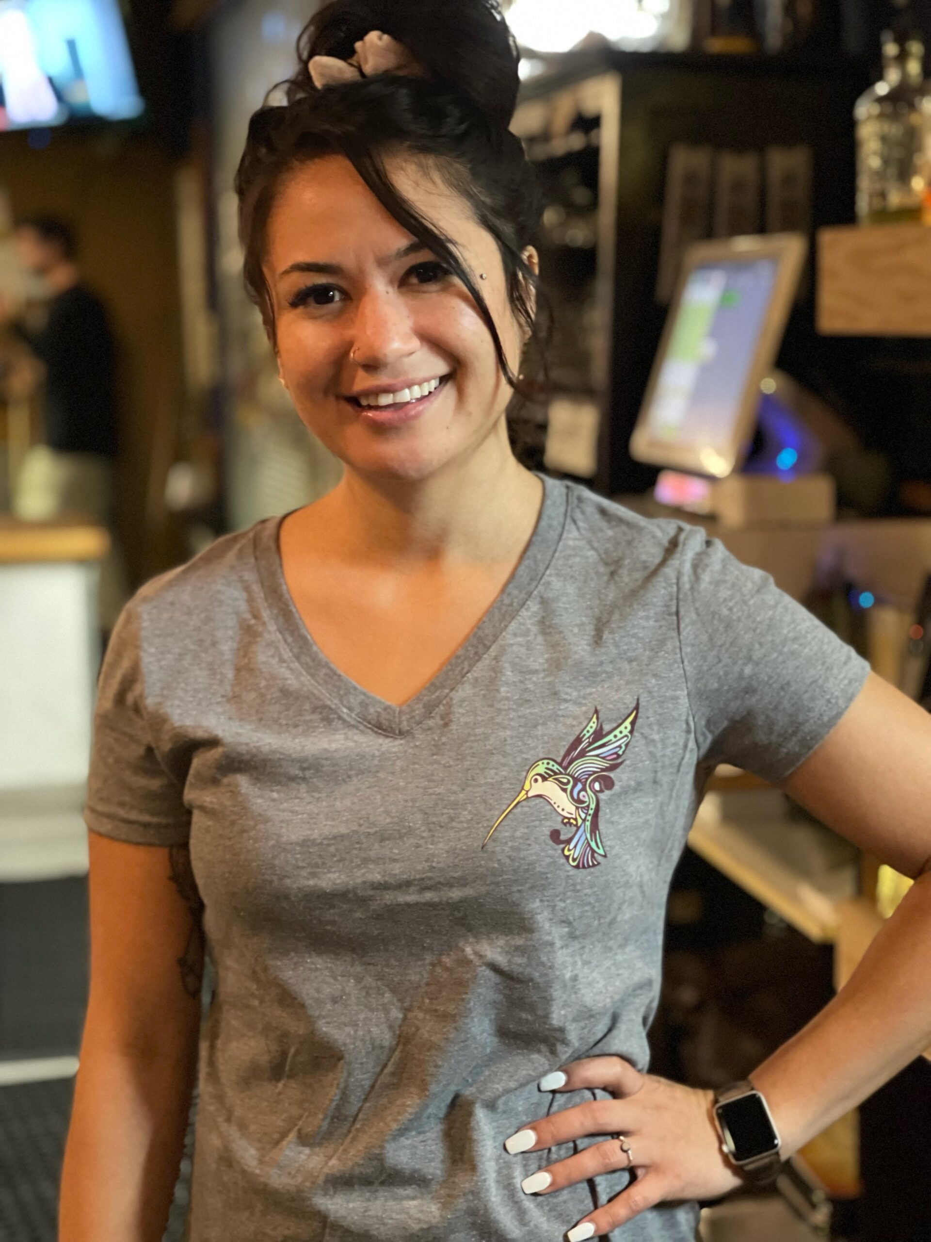 Womens V-Neck (Grey Heather)