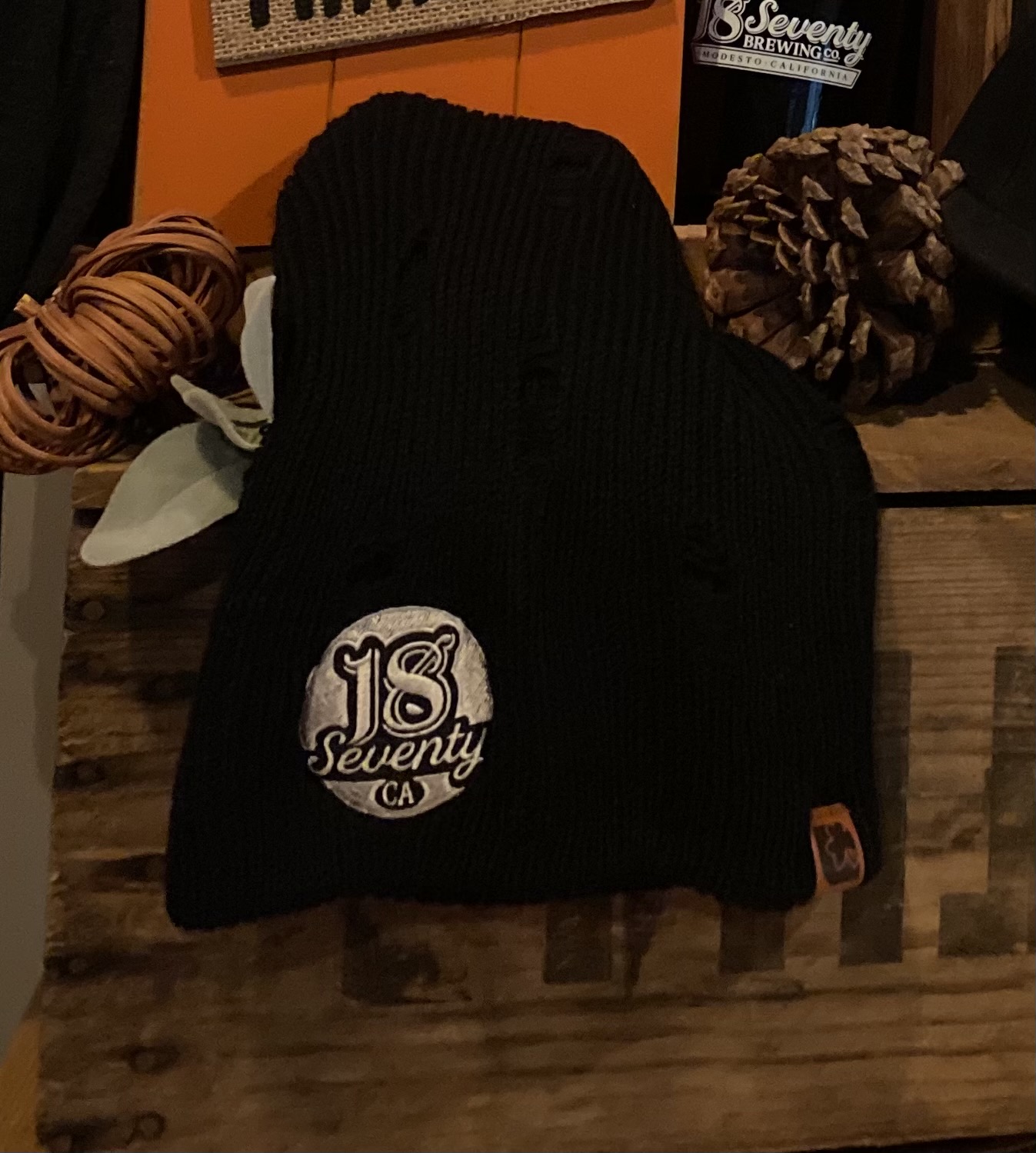 Distressed Beanie - Black