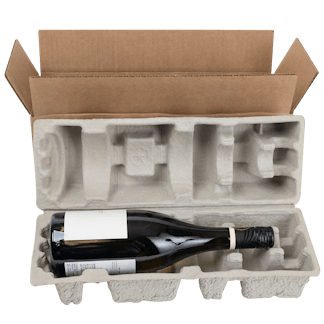 Wine Shipping Boxes Molded Pulp 1 Pack