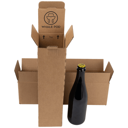 Beer bottle shipping boxes 1 pack 500ml 750ml