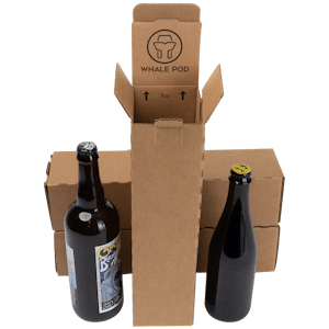 2 pack beer bottle shipping boxes 500ml 750ml