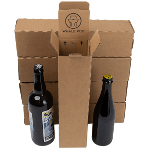 beer bottle shipping boxes 500ml 750ml 4 pack
