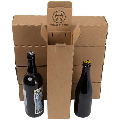 beer bottle shipping boxes 500ml 750ml 4 pack