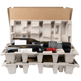 wine shipping boxes molded pulp 6 12 bottle