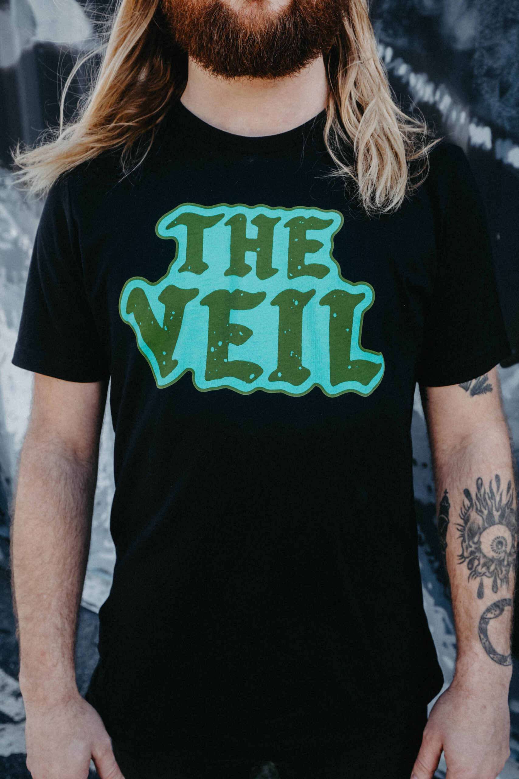 Black w/ Green The Veil Logo T-shirt
