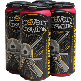 4-pack of Bravery Brewing beer cans