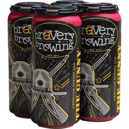 4-pack of Bravery Brewing beer cans