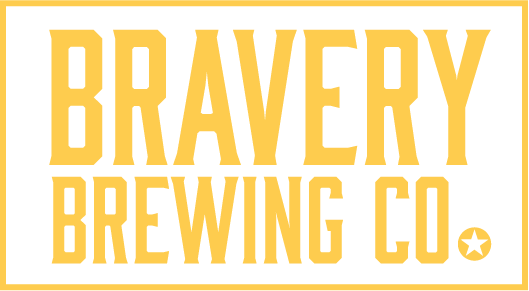Bravery Brewing Co. logo in yellow