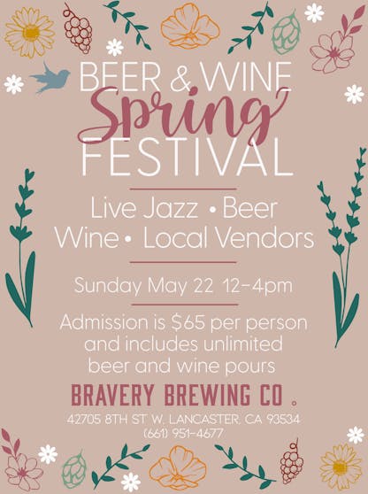 Beer and Wine Spring Festival flyer