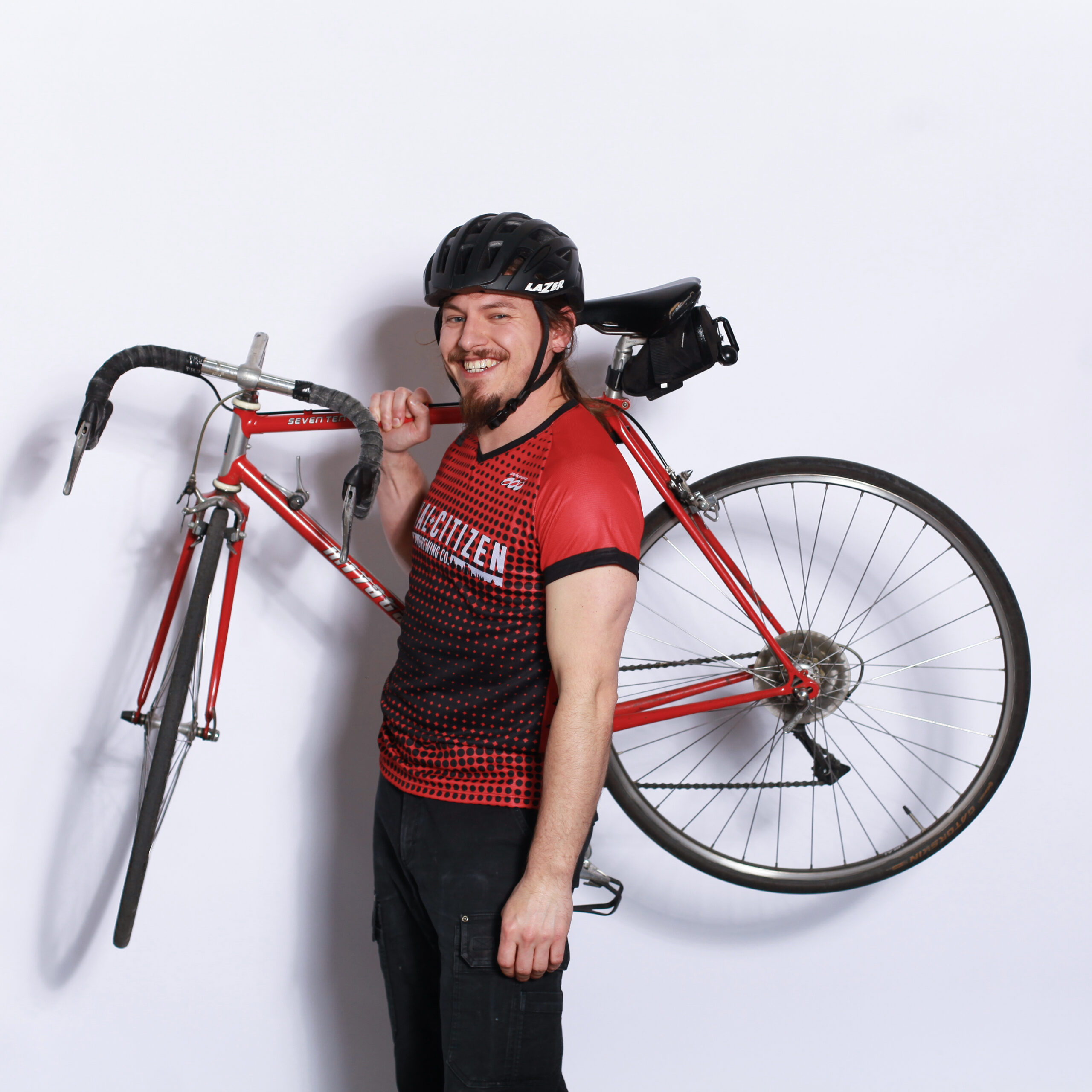 Red and Black Bike Jersey