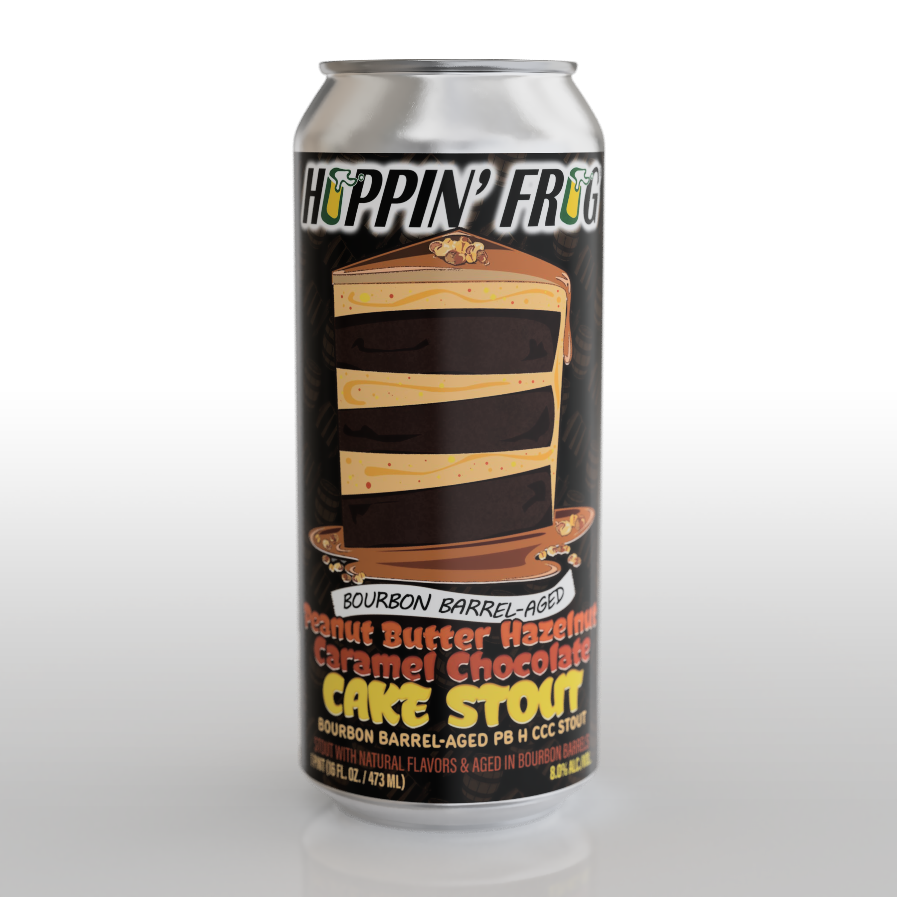 Bourbon Barrel-Aged Peanut Butter Hazelnut Caramel Chocolate Cake Stout 4-pack