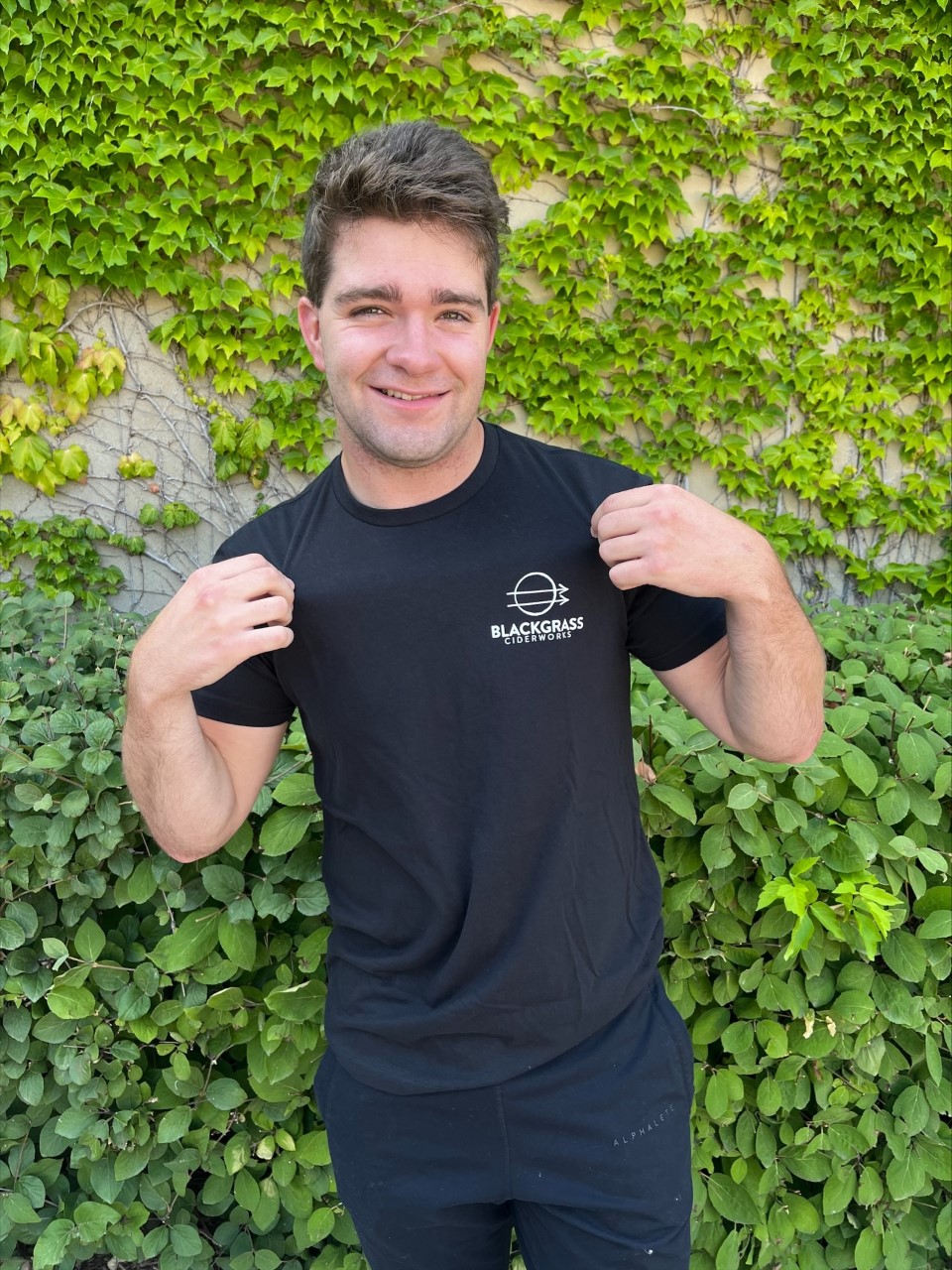 Blackgrass Corner Logo Tee - Black