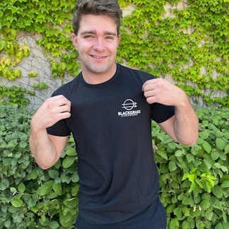 Blackgrass Corner Logo Tee - Black