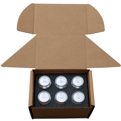 6 pack shipping boxes for cans of beer seltzer hard cider kombucha