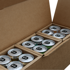 sleek 12oz can shipping box for 12 cans