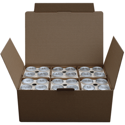 Shipping boxes for 24 pack of beverage cans