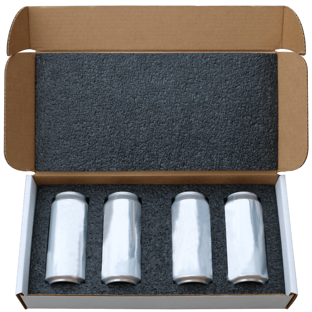 4 pack unboxing slim cans shipping boxes for sleek cans beverage 12oz