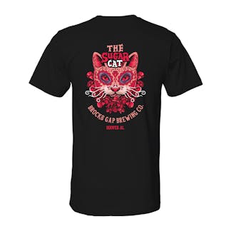Black Shirt with Pink Sugar Cat on Back