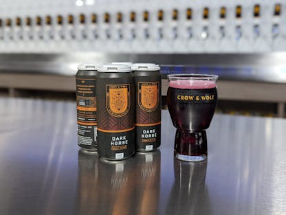 Dark Horse, a Sorbet Seltzer made with Boysenberry and Vanilla