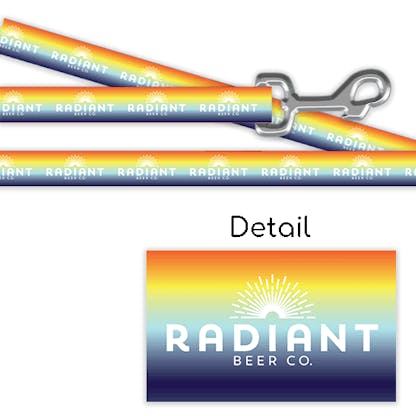 Rainbow gradient Radiant Beer pat leash