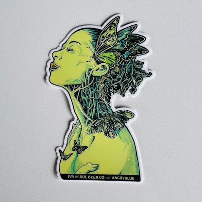 single green ivy sticker