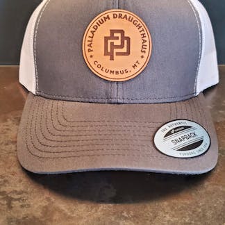 Gray and White brand badge cap