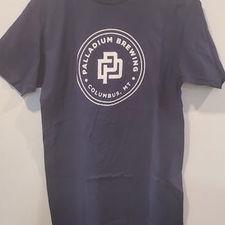 Navy blue t-shirt with white Palladium Draughthaus logo