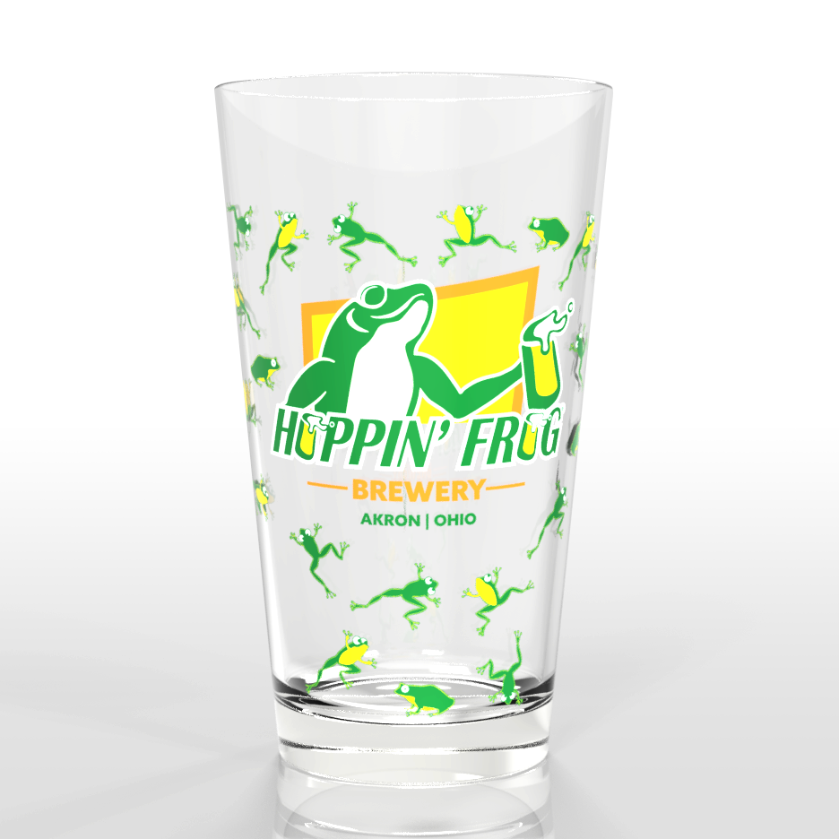 Hoppin' Frog Logo Pint Glass