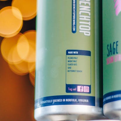 Close up of Sage Conclusions cans