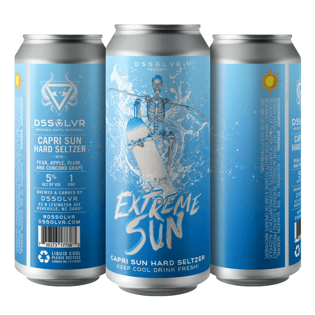 Capri Sunset Hard Seltzer 16oz 4-pack (5% ABV)  Wild Heaven Beer Online  Beer Store (Avondale Location) - Come Inside or Call 404.997.8589 Upon  Arrival for Curbside Pickup