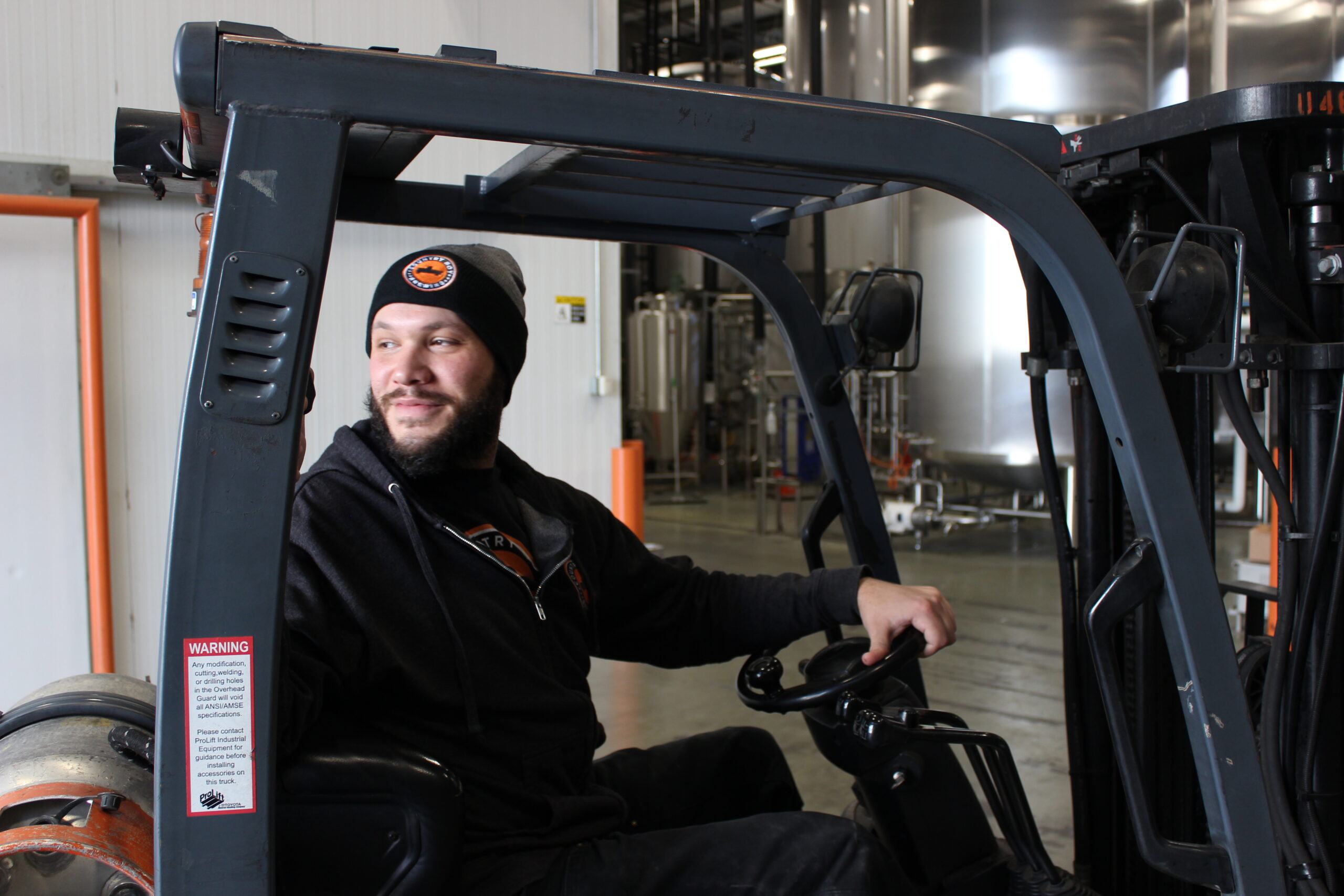 Gray Beanie Black Trim