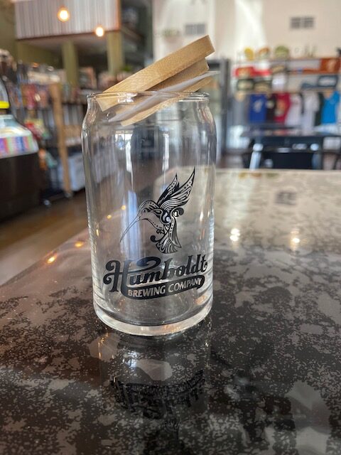 Glass "Can" 16 oz. (WITH LID)