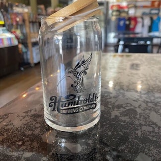 Glass "Can" 16 oz. (WITH LID)