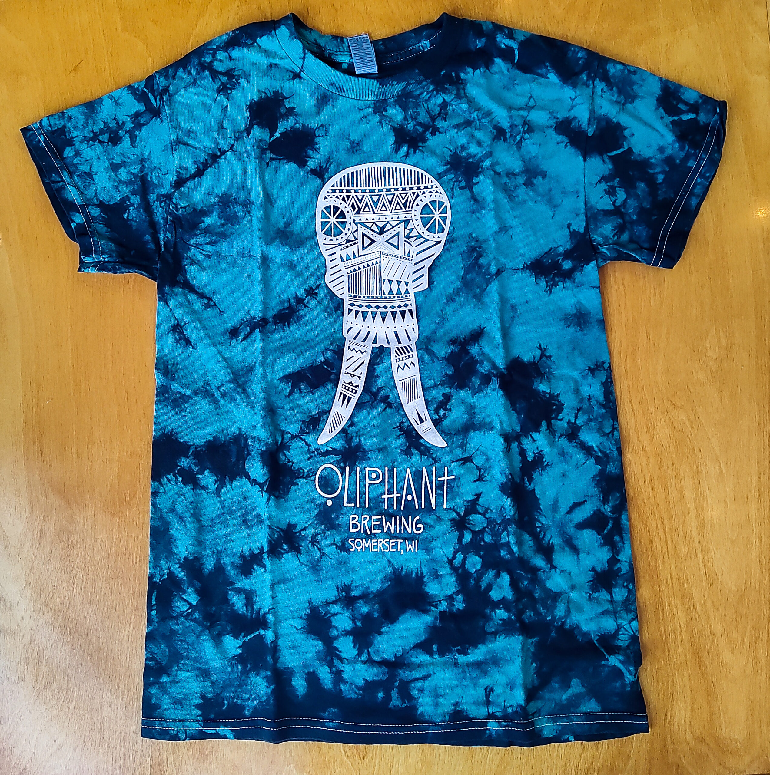 Oliphant Brewing Green Tie Dye Shirt