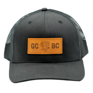 Black Hat with Leather Patch