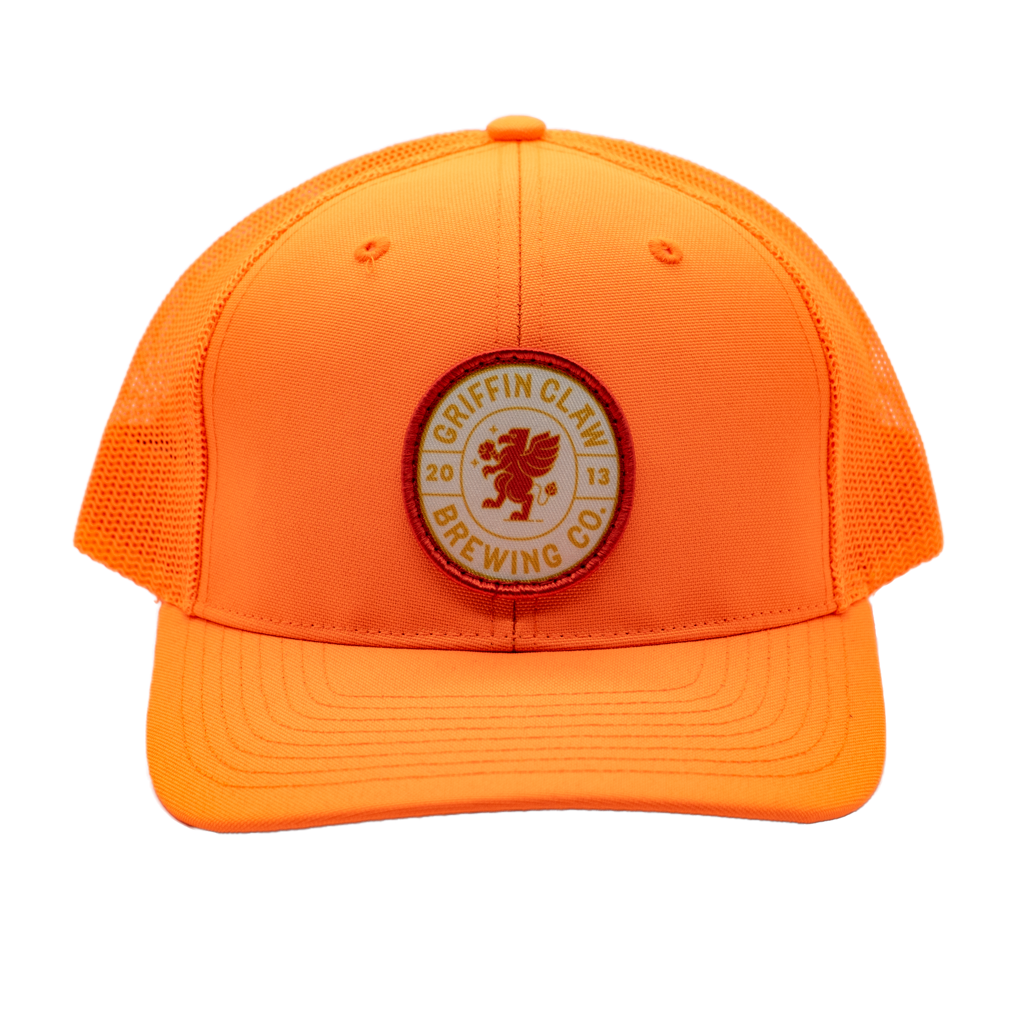 Orange Hat with Logo Patch Griffin Claw and Blackgrass Ciders Online Shop