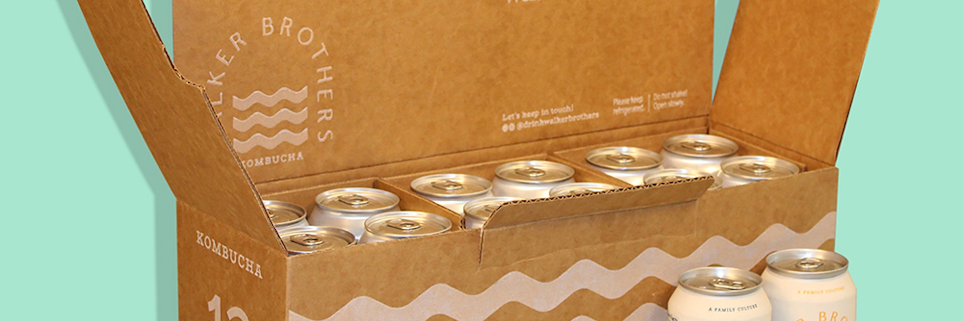 kombucha cold brew shipping boxes for cans
