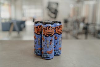 4 pack of crowler cans in taproom