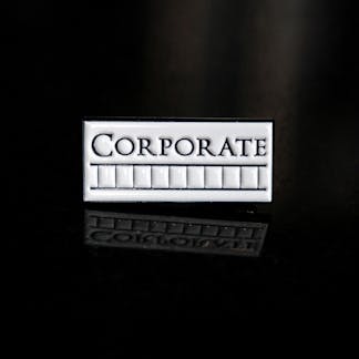 Corporate Ladder Logo Pin Black & White