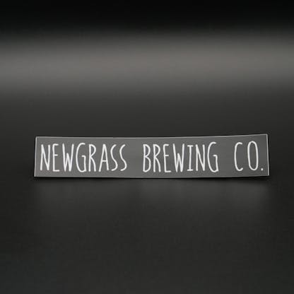 Newgrass Brewing logo sticker in white