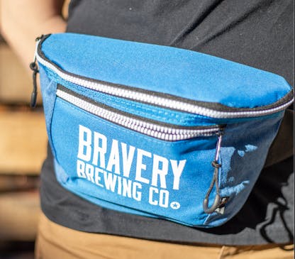 Bravery brewing Fanny Pack Cooler blue