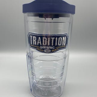 16oz clear Tervis cup with lid and sheild logo