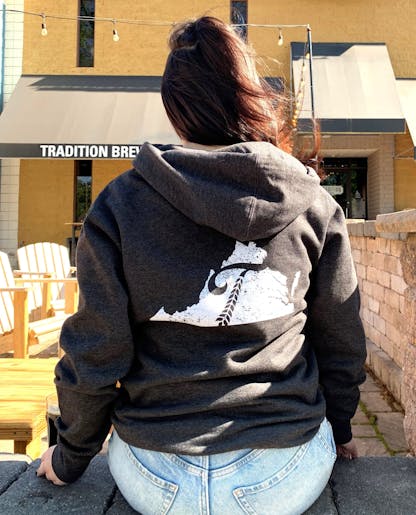 Back of hoodie with VA logo